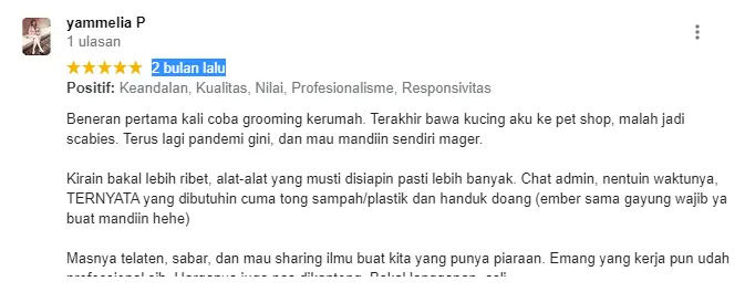 Testimoni Mandi Kucing
