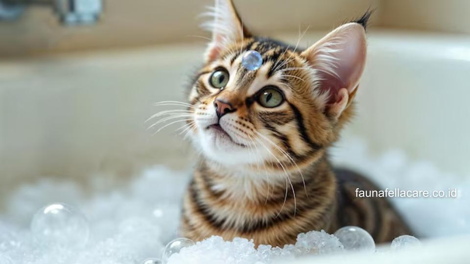 Umur berapa anak kucing boleh dimandikan? Mulai dari usia 8 minggu atau ada hal lain yang memaksa memandikannya.