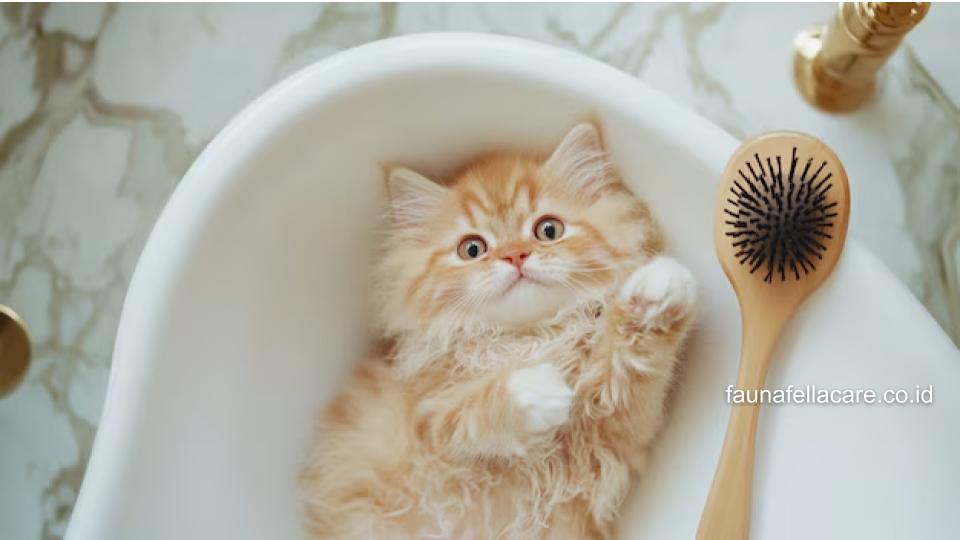 Ada beberapa kondisi yang mengharuskan memandikan kucing walau belum genap 8 minggu, seperti kotor atau kena penyakit kulit.