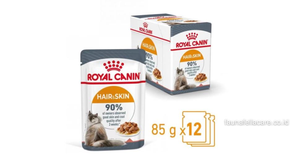 Royal Canin Hair and Skin mengandung sejumlah bahan atau mineral dan vitamin yang sangat penting untuk bulu dan kulit anabul.